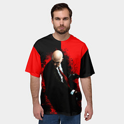Футболка оверсайз мужская Hitman splash, цвет: 3D-принт — фото 2