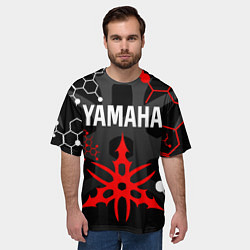 Футболка оверсайз мужская YAMAHA ЯМАХА МОТОСПОРТ, цвет: 3D-принт — фото 2
