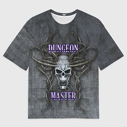 Футболка оверсайз мужская DM Dungeon Master SKULL, цвет: 3D-принт