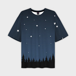 Мужская футболка оверсайз Ночное небо