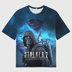 Футболка оверсайз мужская Сталкер 2 Сердце Чернобыля DE, цвет: 3D-принт