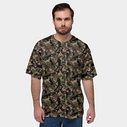 Футболка оверсайз мужская Футбольный камуфляж, цвет: 3D-принт — фото 2