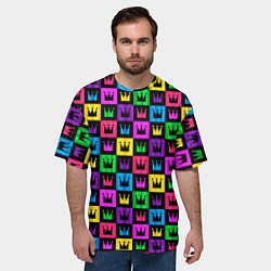 Футболка оверсайз мужская Король, цвет: 3D-принт — фото 2