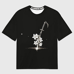 Футболка оверсайз мужская Nier - Sword and Flowers, цвет: 3D-принт