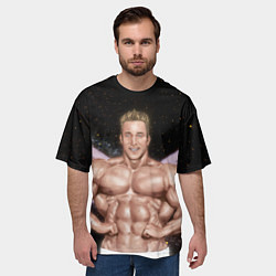 Футболка оверсайз мужская Billy Space Aquarell, цвет: 3D-принт — фото 2