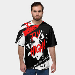 Футболка оверсайз мужская FLY HIGH! Haikyu!!, цвет: 3D-принт — фото 2