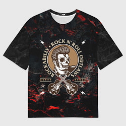 Мужская футболка оверсайз Элвис Пресли Rock n roll