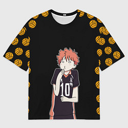 Футболка оверсайз мужская ХИНАТА ВОЛЕЙБОЛ!!, цвет: 3D-принт