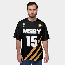 Футболка оверсайз мужская 15 MSBY BLACK JACKALS, цвет: 3D-принт — фото 2