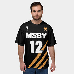Футболка оверсайз мужская 12 MSBY BLACK JACKALS, цвет: 3D-принт — фото 2