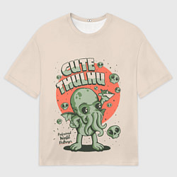 Мужская футболка оверсайз Милый Ктулху