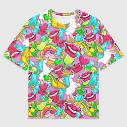 Футболка оверсайз мужская Губы фреш, цвет: 3D-принт