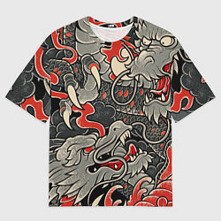 Футболка оверсайз мужская Китайский Дракон, China Dragon, цвет: 3D-принт