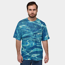 Футболка оверсайз мужская Чистая вода, цвет: 3D-принт — фото 2
