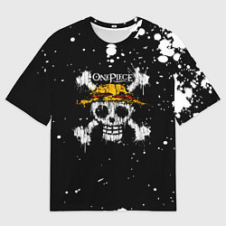 Футболка оверсайз мужская Весылый Роджер One Piece, цвет: 3D-принт