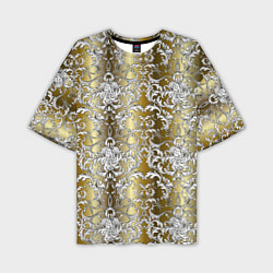 Мужская футболка оверсайз Versace gold & white