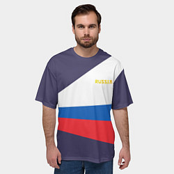 Футболка оверсайз мужская Токио 2021 Форма России, цвет: 3D-принт — фото 2