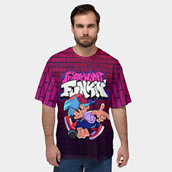 Футболка оверсайз мужская Friday Night Funkin Бойфренд, цвет: 3D-принт — фото 2