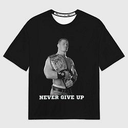 Футболка оверсайз мужская Never give up, цвет: 3D-принт