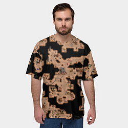 Футболка оверсайз мужская Heroes III Dungeon Map, цвет: 3D-принт — фото 2