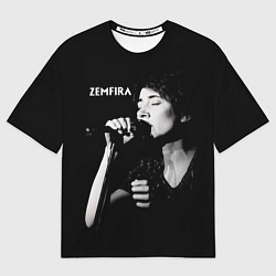 Футболка оверсайз мужская Zемфира концерт, цвет: 3D-принт