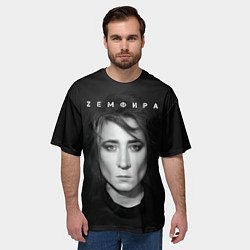 Футболка оверсайз мужская Zемфира красивый портрет, цвет: 3D-принт — фото 2