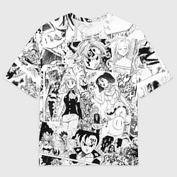 Футболка оверсайз мужская Семь смертных грехов, манга, цвет: 3D-принт