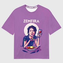 Мужская футболка оверсайз ZEMFIRA арт ужин