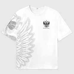 Мужская футболка оверсайз Russia MSKSide - Colorless