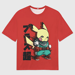 Футболка оверсайз мужская Аттака Пикачу, цвет: 3D-принт