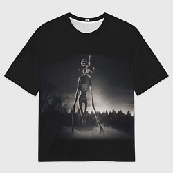 Футболка оверсайз мужская СИРЕНОГОЛОВЫЙ старый фильм, цвет: 3D-принт