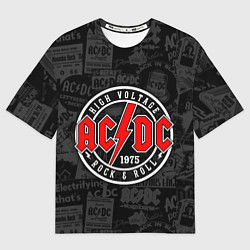 Футболка оверсайз мужская AC DC HIGH VOLTAGE, цвет: 3D-принт