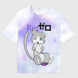 Футболка оверсайз мужская Пак Re: Zero Фамильяр Эмилии, цвет: 3D-принт