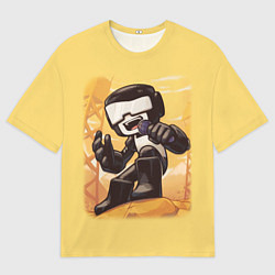 Футболка оверсайз мужская Танкист Tankman, цвет: 3D-принт