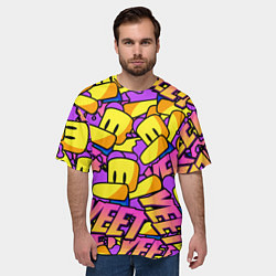Футболка оверсайз мужская ROBLOX РОБЛОКС YEET, цвет: 3D-принт — фото 2