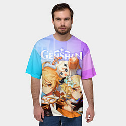 Футболка оверсайз мужская Genshin Impact, цвет: 3D-принт — фото 2