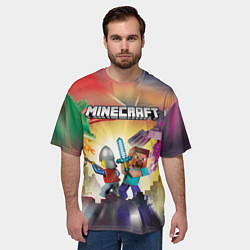 Футболка оверсайз мужская MINECRAFT МАЙНКРАФТ Z, цвет: 3D-принт — фото 2