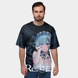 Футболка оверсайз мужская Рем Re:Zero, цвет: 3D-принт — фото 2
