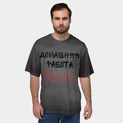 Футболка оверсайз мужская Loading, цвет: 3D-принт — фото 2