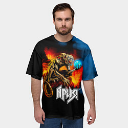 Футболка оверсайз мужская Ария - Химера, цвет: 3D-принт — фото 2