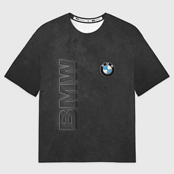 Мужская футболка оверсайз BMW LOGO AND INSCRIPTION