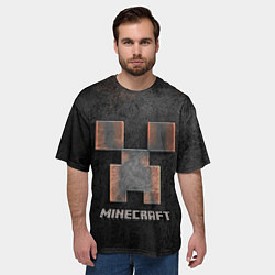 Футболка оверсайз мужская MINECRAFT TEXTURE IRON, цвет: 3D-принт — фото 2