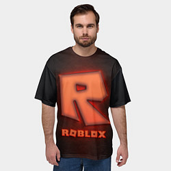 Футболка оверсайз мужская ROBLOX NEON RED, цвет: 3D-принт — фото 2