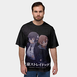 Футболка оверсайз мужская Осаму Дазай и Чуя Накахара, цвет: 3D-принт — фото 2