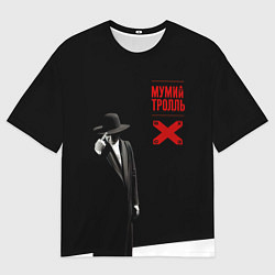 Футболка оверсайз мужская Мумий Тролль ВОСТОК X CЕВЕРОЗАПАД, цвет: 3D-принт