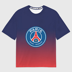 Футболка оверсайз мужская PSG ПСЖ PARIS SAINT GERMAIN, цвет: 3D-принт