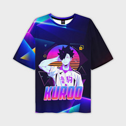 Футболка оверсайз мужская КУРОО ТЕЦУРО TETSURO NEON, цвет: 3D-принт