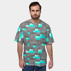 Футболка оверсайз мужская Алмазы, цвет: 3D-принт — фото 2