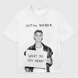 Футболка оверсайз мужская JUSTIN BIEBER, цвет: 3D-принт