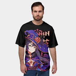 Футболка оверсайз мужская Мона, Genshin Impact, цвет: 3D-принт — фото 2